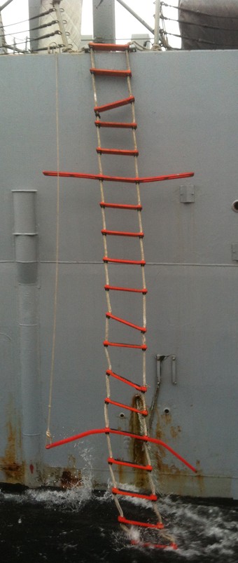 Pilot Ladder USS Howard1 pilot ladder