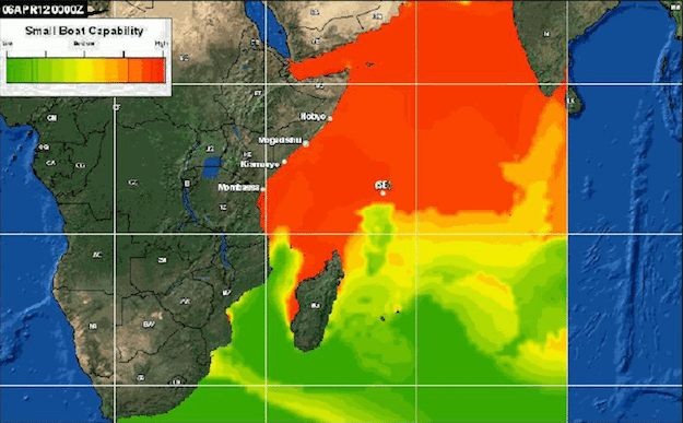 Piracy weather map