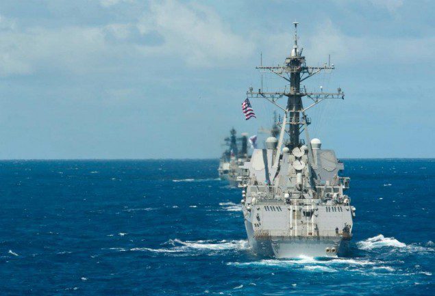 rimpac 3 rimpac destroyer formation arleigh burke ddg uss stockdale