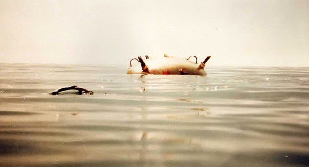 FloatingmineintheGulf floating mine persian gulf