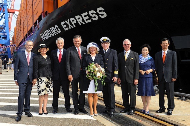 Taufe HAMBURG EXPRESS Hapag-Lloyd