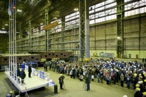ceremonia vyborg icebreaker keel laying ceremony